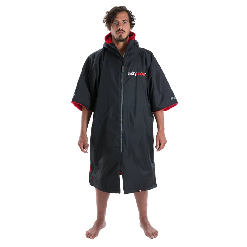 Dryrobe Advance S/S Outdoor Changing Robe in Black / Red